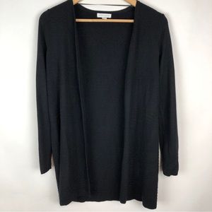 Charter Club Long Classic Black Open Cardigan